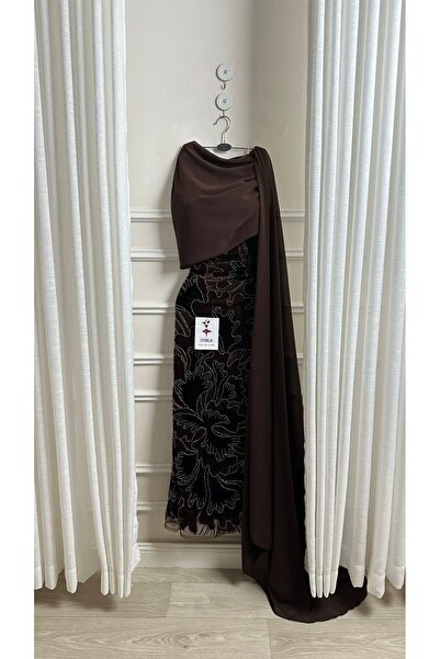 Onila فستان مخمل فصوص انيق