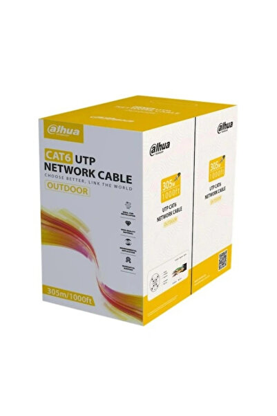 DAHUA DH-PFM920-6UN كابل UTP خارجي (أسود) CAT6 من النحاس (PE)
