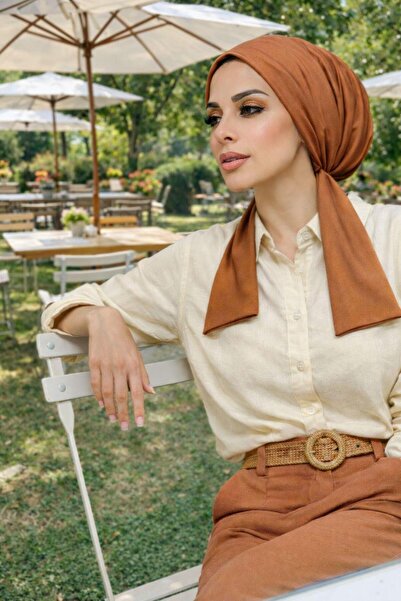 Aişe tesettür Taba Eşarp Bone
