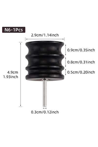 Choice رؤوس تلميع الجلد N6-1 قطعة لأدوات التلميع الدوارة، رؤوس أدوات تلميع جل...