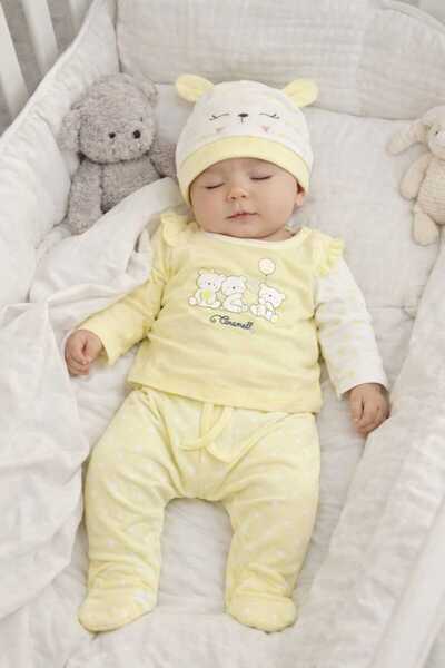 İnci incibaby % 100 Doğal Pamuk Hastane Çıkışı 4'lü kutulu (56-62 cm)