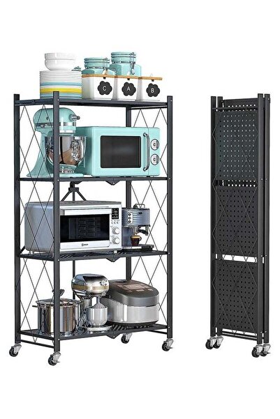 EGG 70003 4-shelf Metal Wire Multi-shelf Foldable Storage Rack For Garage/kit...