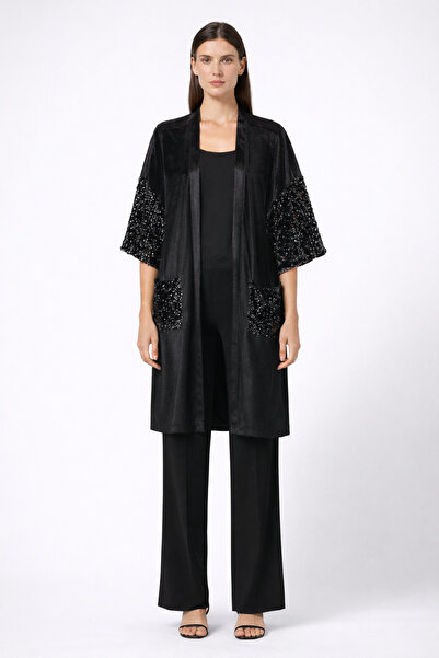 AYHAN Вельветовий піджак з паєтками