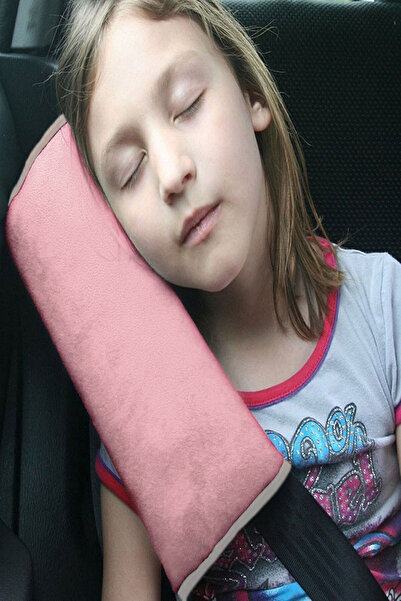 Bundera Emniyet Kemeri Uyku Pedi Pembe Araç Oto Yastık Oto Emniyet Kemer Yast...