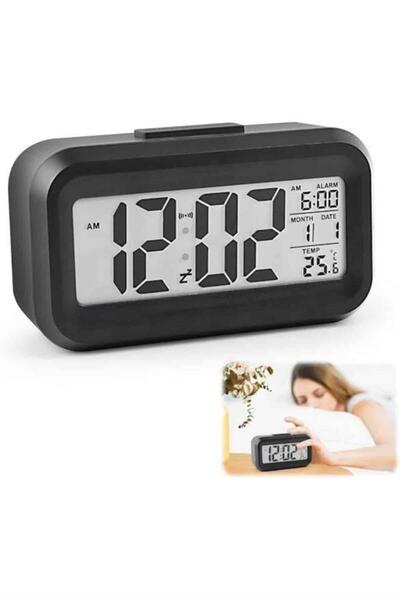 Kanonik Education ساعة منبه رقمية تعمل بالبطارية مع شاشة عرض مكتبية