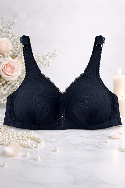 AYSEMİN TEKSTİL Large Size Wire Free Non-Padded Shaping / Sculpting Bra (Satt...