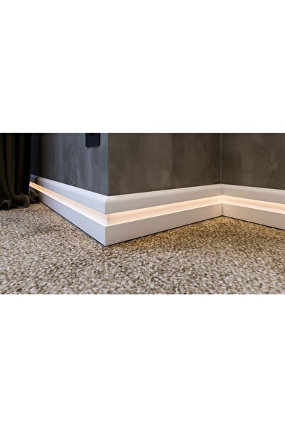 Genel Markalar Yalı Serisi Lake Beyaz Led Kanallı Model Ledli 12cm Pvc Süpürg...