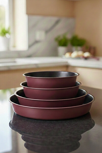 SNK 4-Piece Non-Stick Aluminum Round Bakeware Pans Set - Baking Trays 24cm, 2...