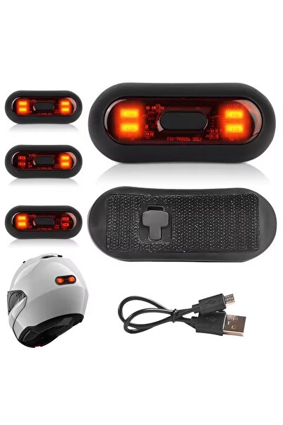 Genel Markalar Kask Arkası Uyarı Led Işığı - Kask Ledi - Gece Kask Ledi