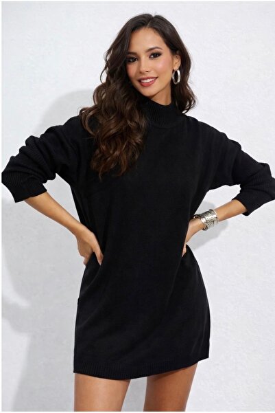 Be Best Дамска черна плетена туника BE272