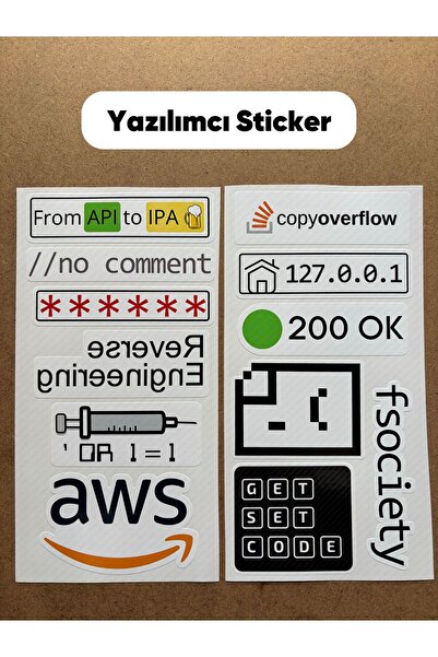 hdsticker Yazılım & Yazılımcı Laptop Notebook Tablet Etiket Sticker Set P1