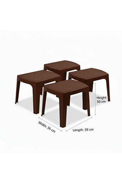 ANAKA Plastic side table, 4-piece set
