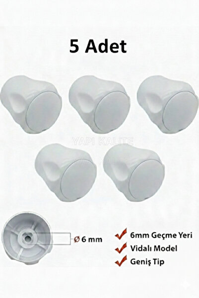 YAPI KALİTE Radyatör Vanası Başlığı 5 Adet 6mm Vidalı ve Kapaklı Petek Vanası...