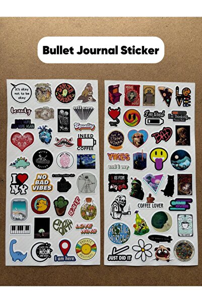 hdsticker 70 Adet Bullet Journal Ajanda Daily Cute Çıkartma Planner Defter La...