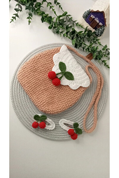 ESM HOBİ TASARIM Amigurumi kirazlı çanta