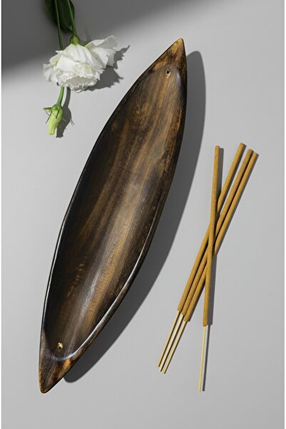 LEKUREN Kayık Tütsülük, Akasya Ağacı Sivri Uçlu Tütsülük , (Tütsü Hediyeli)