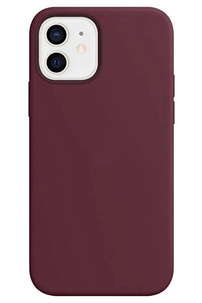 Marselit iphone 11 Uyumlu Premium Lansman Liquid Silikon Kılıf İçi Kadife-Bordo