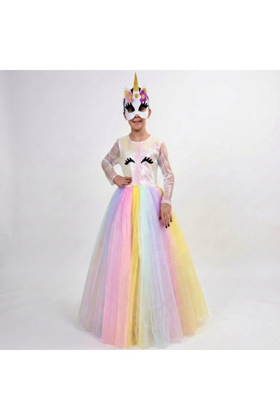 babysmile Kız Çocuk Uzun Kollu Unicorn Kostüm