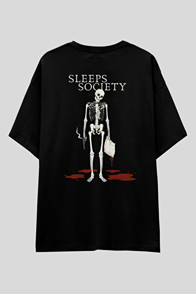Grafftee Clothing Sleeps Society Oversized t Shirt |   Unisex 100% Cotton Bla...