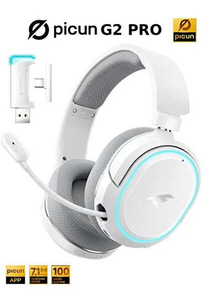 Picun Beacon (G2 PRO) 7.1 Surround Sound Headset, 2.4GHz/USB/Bluetooth 5.4, 1...