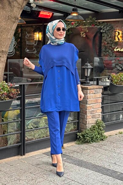 Invee İNVEE Tunik 6883 Saks Mavi