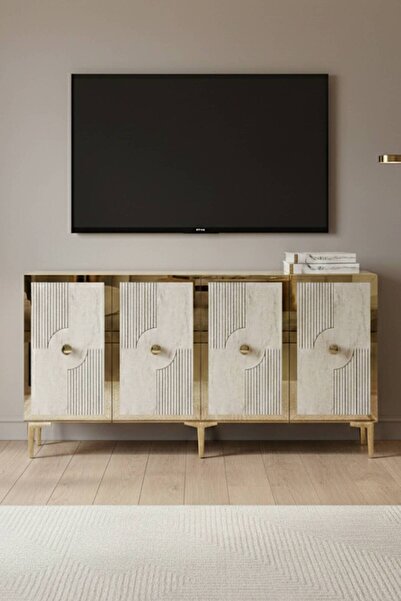 YUMEDİ DESİGN KA1526BTG - TEMTEM KONSOL ,TV SEHPASI , ÇOK AMAÇLI DOLAP, KAHVE...