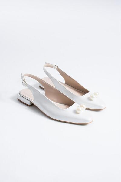 RUXENE PERLE DUBLĂ DETALIE DEGET PĂTRAT 2 CM TOC PĂTRAT Balerini PANTOFI DE M...