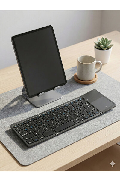Zilvana Touchpad'li 3'e Katlanabilir Bluetooth Klavye - Çoklu Cihaz Destekli ...