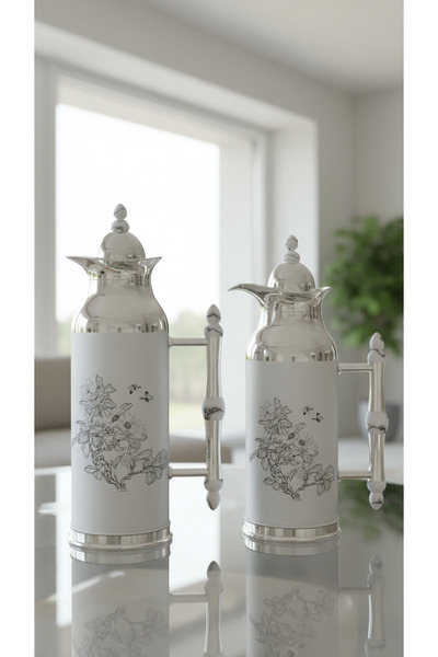 Generic طقم ترامس شاي وقهوة بتصميم فريد وأنيق 1 لتر/700 مل