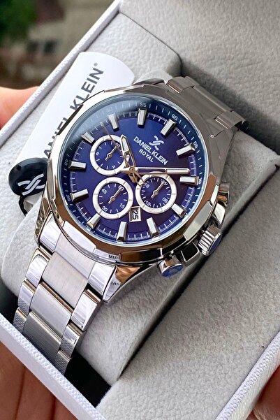 Daniel Klein ساعة يد رجالية - سوار ستانلس ستيل، مقاومة للماء +3atm