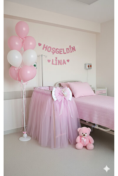 Mutlu Başlangıçlar Hastane Süsleme Küvöz Eteği ve Fiyongu,Beşik Süsleme