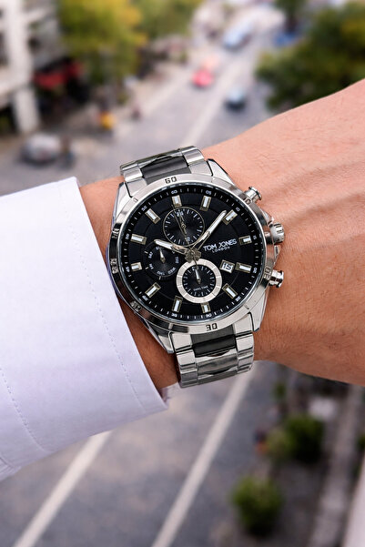 Tom Jones Gümüş Renk Erkek Kol Saati Su Geçirmez 2yıl Garantili SEVGİLİLER GÜ...