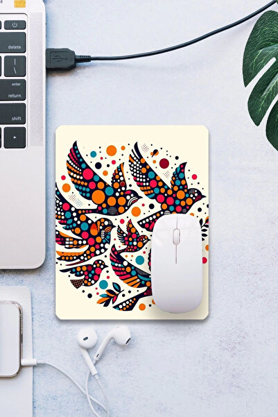 SonicTouch 19X23Cm Seamless Gamer Gaming Mouse Pad - Colorful Birds, Smooth S...