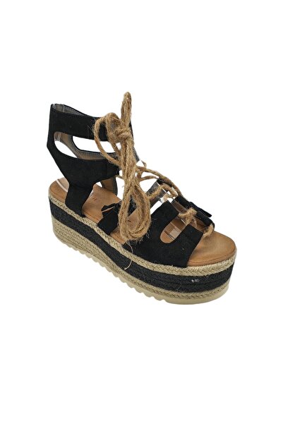 MARQUIIZ Sandale damă mărimea 40, material textil, negru