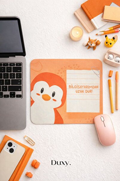 Duxy Sevimli Mouse Pad, 23x19 cm, Kaymaz Taban, Ev, Ofis ve Oyun için Rahat v...