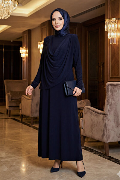 modamira Kadın Sandy Lacivert Önü Degaje Detaylı Tarz Davet Nişan Anne Özel T...