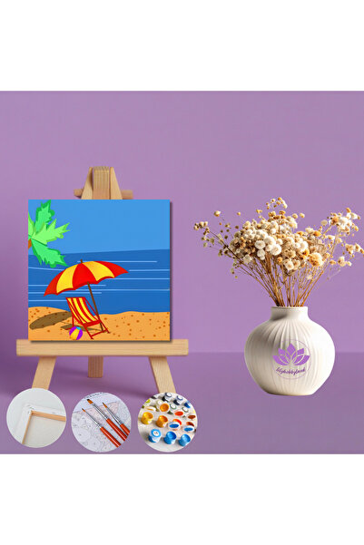 LİLYHOBBYLAND Mini Sayılarla Boyama Kiti 20x20 cm Yaz Esintisi