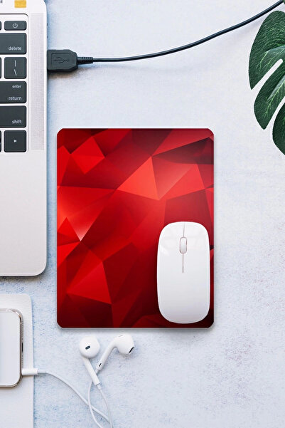 SonicTouch 19x23cm Red Gamer Mouse Pad - Bază anti-alunecare, margine fără su...