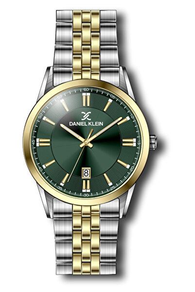 Daniel Klein Steely Silver and Gold Stainless Steel Watch for Men DK.1.14265-4