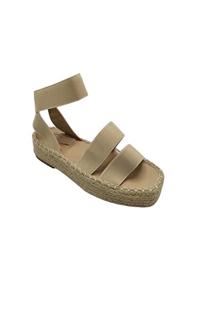 Franco Banetti Дамски сандали 38, текстилен материал, кремави