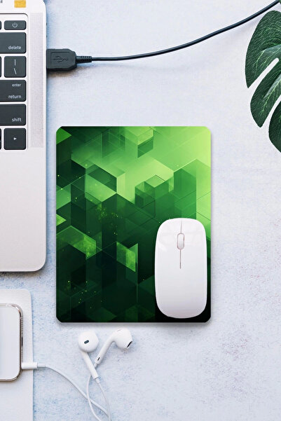 SonicTouch 19x23cm Green Gamer Mouse Pad - Bază netedă, fără sudură și anti-a...