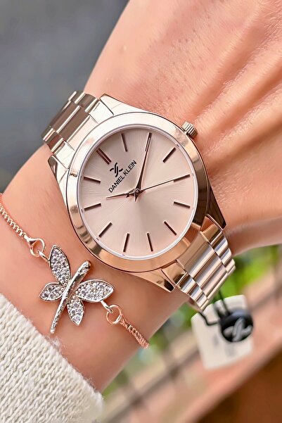 Daniel Klein ساعة يد نسائية بسلك من الفولاذ المقاوم للصدأ