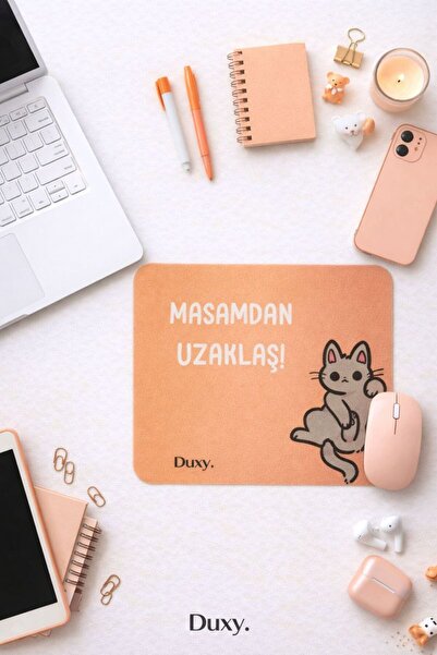 Duxy Χαριτωμένο χαλάκι ποντικιού γάτας, 23x19 εκ., αντιολισθητική βάση, άνετο...