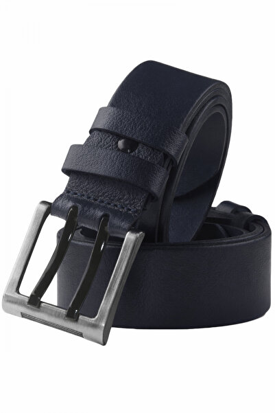 DeepSEA Curea lată cu două șnururi din piele naturală albastru marin pentru b...