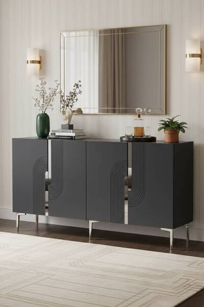 YUMEDİ DESİGN KA1804AS - DÜNYA KONSOL, TV SEHPASI, ÇOK AMAÇLI DOLAP ve KAHVE ...