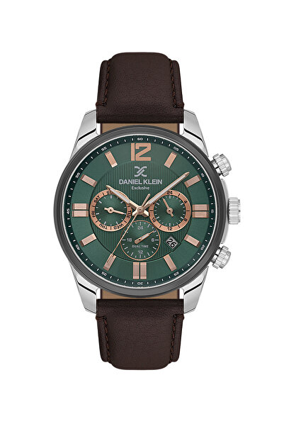 Daniel Klein Exclusive Dark Brown Leather Watch for Men DK.6.14231-6
