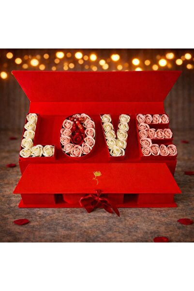 velve Cutie florala Luxury Breeze trandafiri din sapun, legare cu panglica sa...