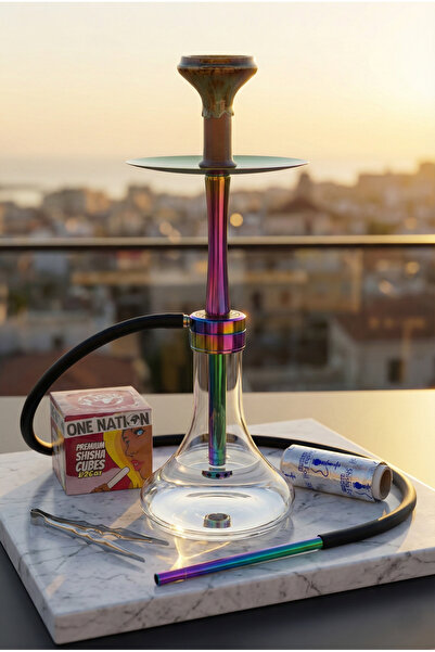 CEYA Çantalı Gold Büyük Boy Nargile Takımı (%100 Çelik )(Tamamen Takım)