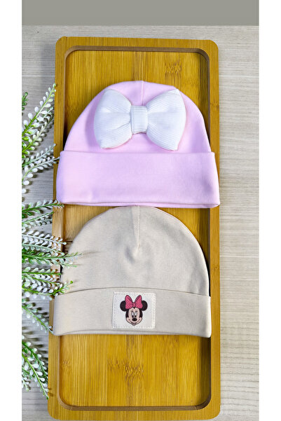 pamuklu Mevsimlik Esnek 2’li Bebek Bere Bone (0-6 ay)