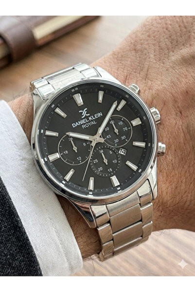 Daniel Klein Erkek Çelik Takvimli Kol Saati - Fonksiyonlu, Çift Saat